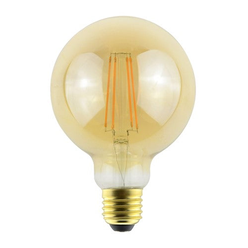 SUNSET VINTAGE FILAMENT GLOBE G95 BULB E27 470LM 3.4W 2200K DIMMABLE 300 BEAM AMBER INTEGRAL ILGLOBE27D016