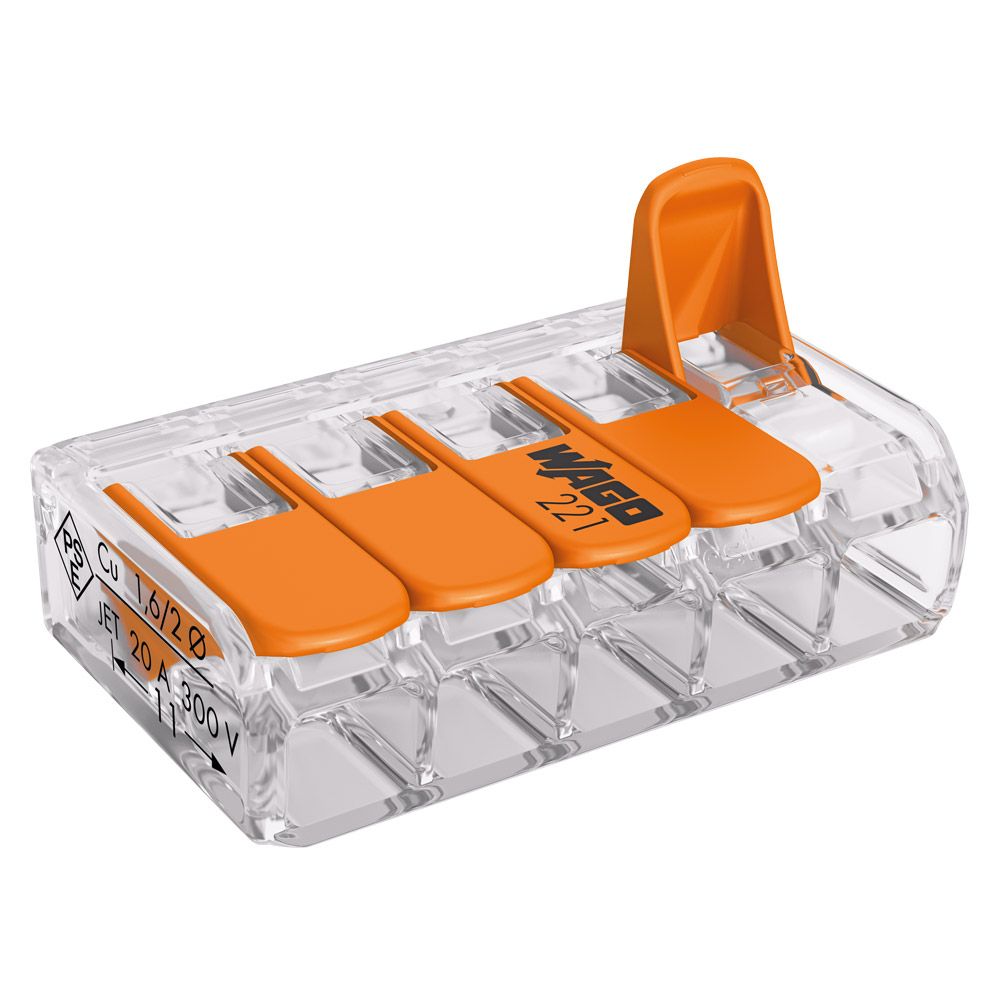 WAGO 221-415 COMPACT 5 WAY SPLICING CONNECTOR