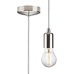 KNIGHTSBRIDGE 8270LBC CONTEMPORARY LONG PENDANT BRUSHED CHROME