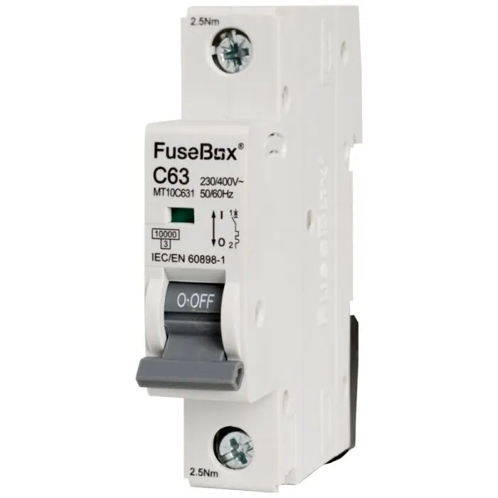 FuseBox C Type MCB 10Ka Single pole - Various