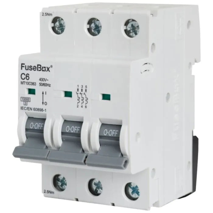 FuseBox C Type MCB 10Ka Triple pole - Various