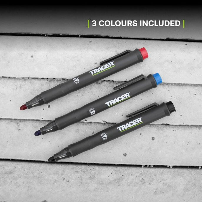 Tracer Clog Free Marker Pen Kit with Site Holsters, 3 Pack - ACF-MK3