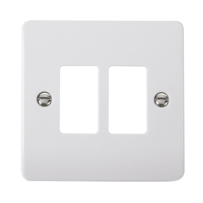 2 Gang GridPro White Frontplate - CMA20402