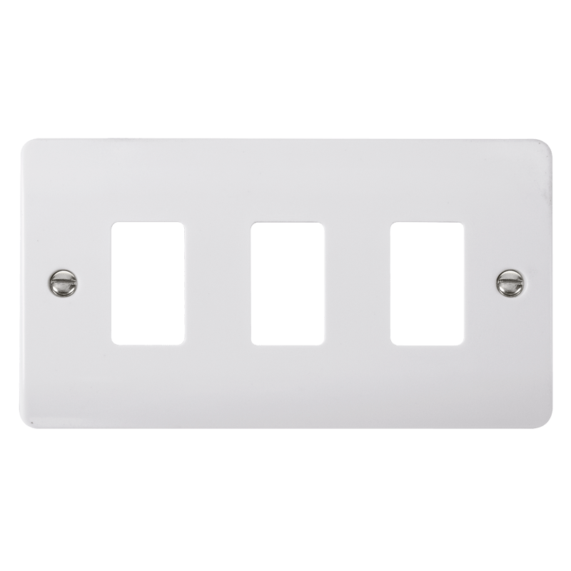 3 Gang GridPro White Frontplate - CMA20403