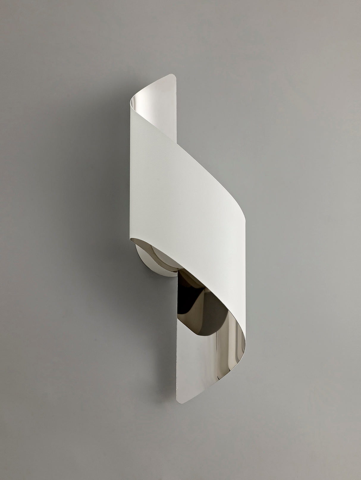 Kachosa Wall Lamp Small, 1 x 8W LED, 3000K, 640lm, White/Polished Chrome, 3yrs Warranty