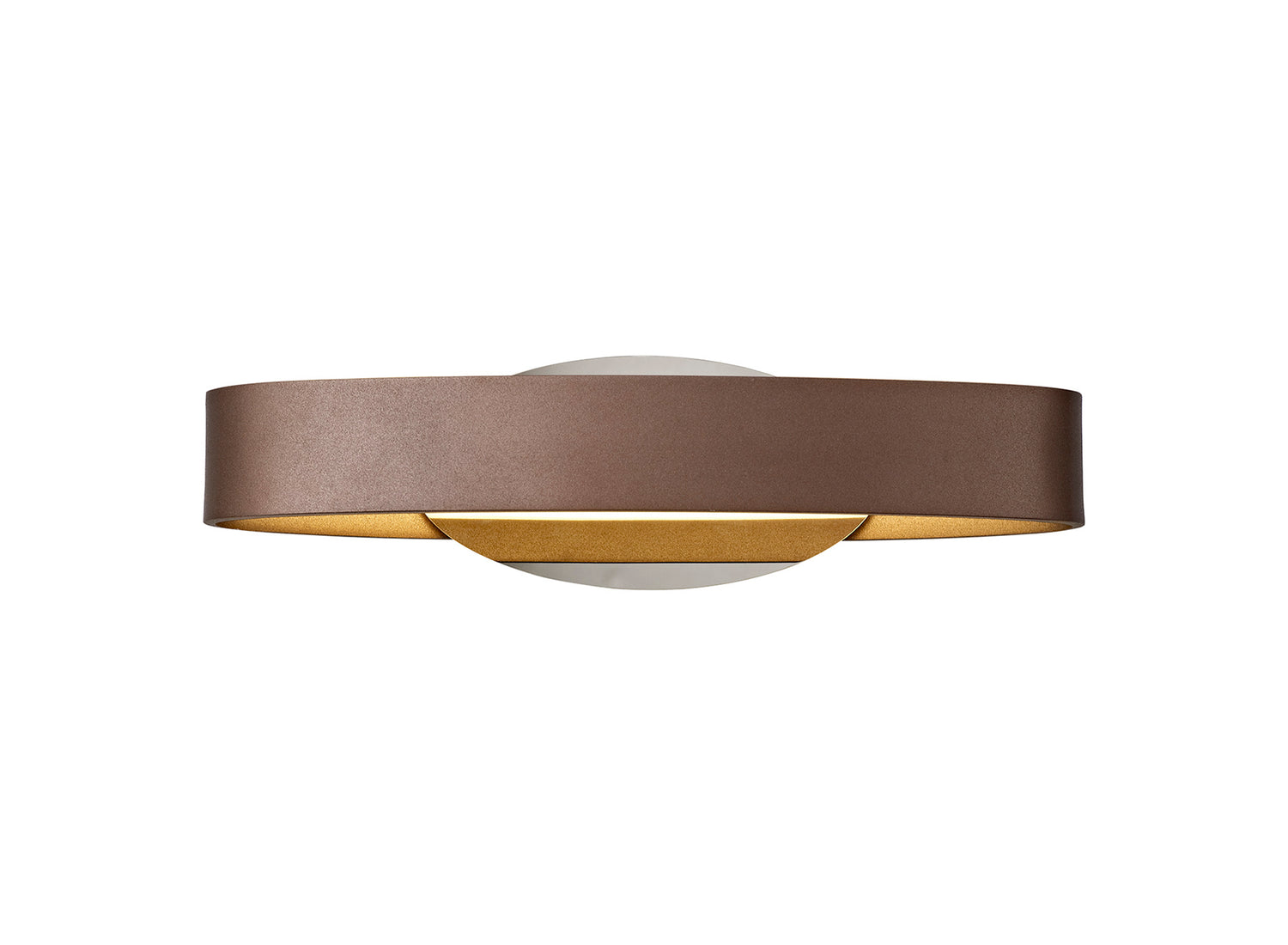 Bracewell Wall Lamp, 1 x 6W LED, 3000K, 480lm, Satin Brown/Polished Chrome, 3yrs Warranty