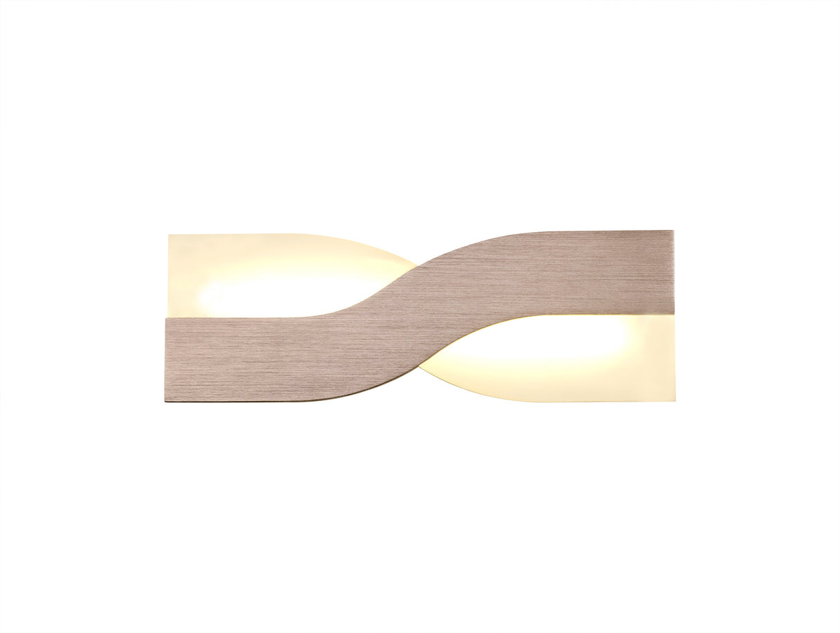 Bolton Wall Lamp, 1 x 8W LED, 3000K, 640lm, Brushed Brown/Frosted White, 3yrs Warranty