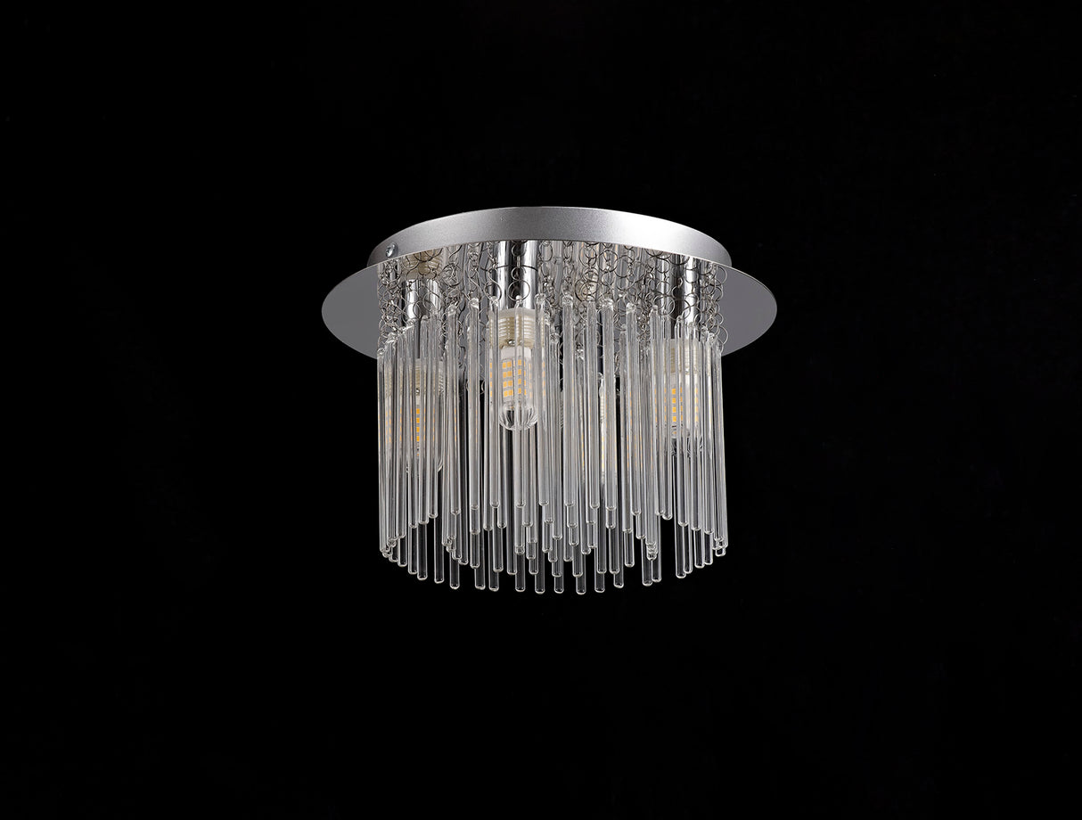 Baker Ceiling Light, 4 x G9, IP44, Polished Chrome/Clear Glass