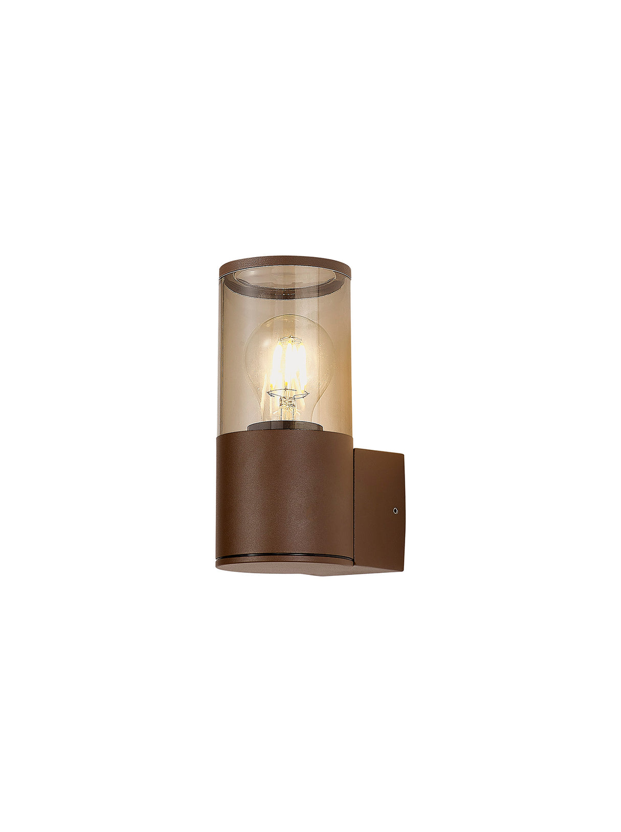 Pascoe Wall Lamp 1 x E27, IP54, Matt Brown/Smoked, 2yrs Warranty