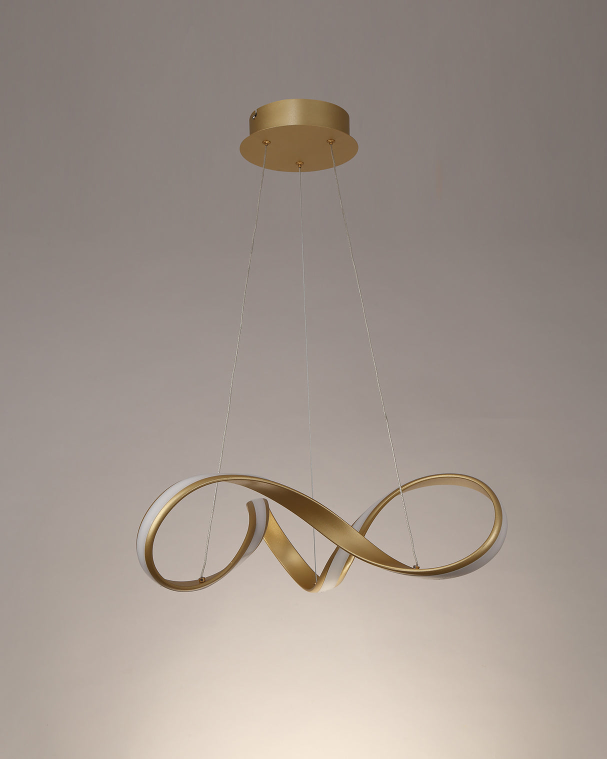 Collins Small Pendant, 1 x 30W LED, 3000K, 1800lm, Sand Gold, 3yrs Warranty