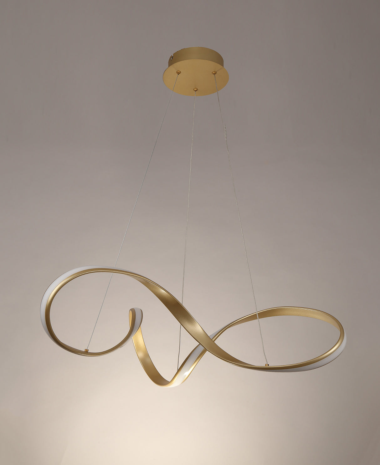 Collins Large Pendant, 1 x 42W LED, 3000K, 2513lm, Sand Gold, 3yrs Warranty