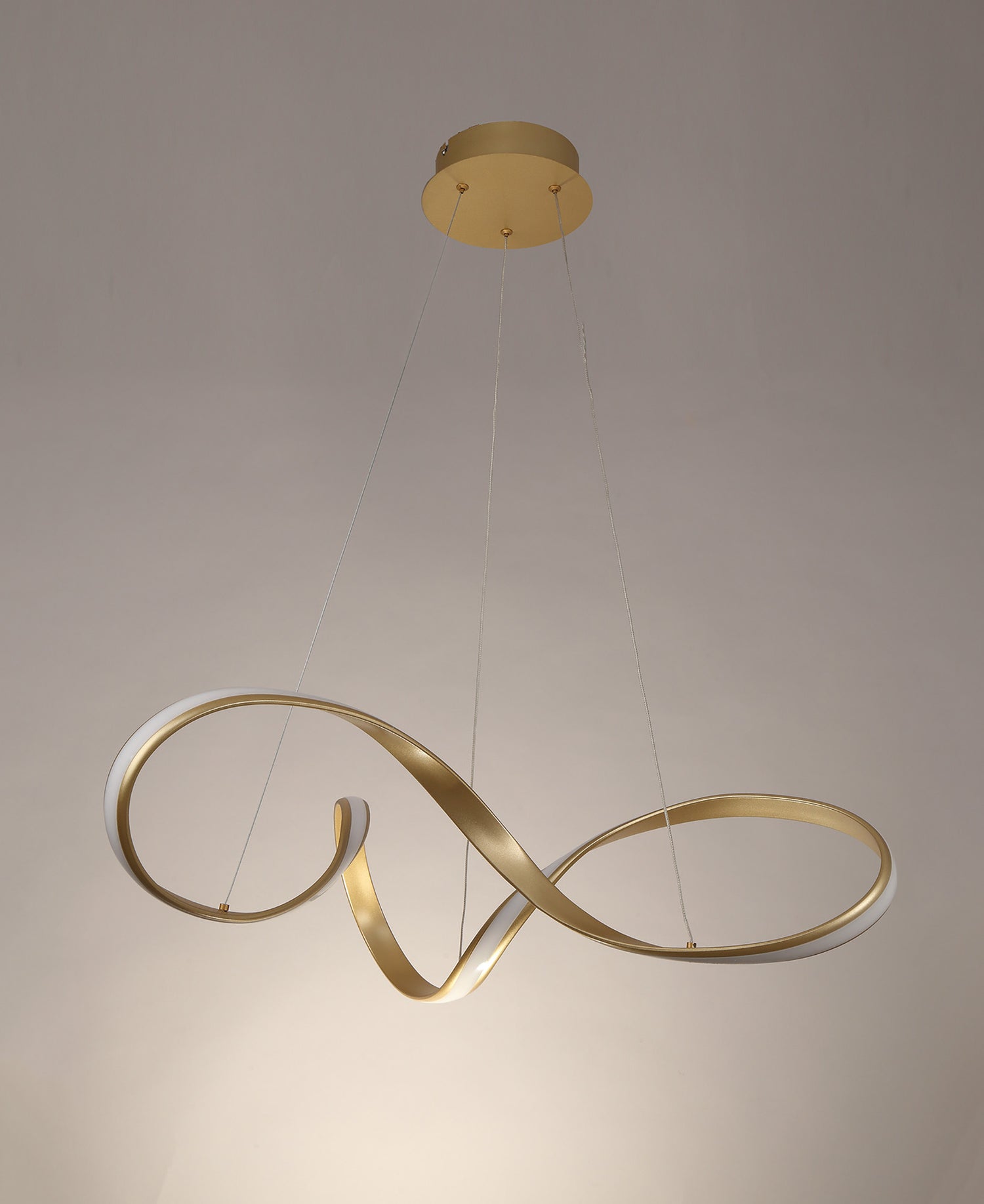 Collins Large Pendant, 1 x 42W LED, 3000K, 2513lm, Sand Gold, 3yrs Warranty