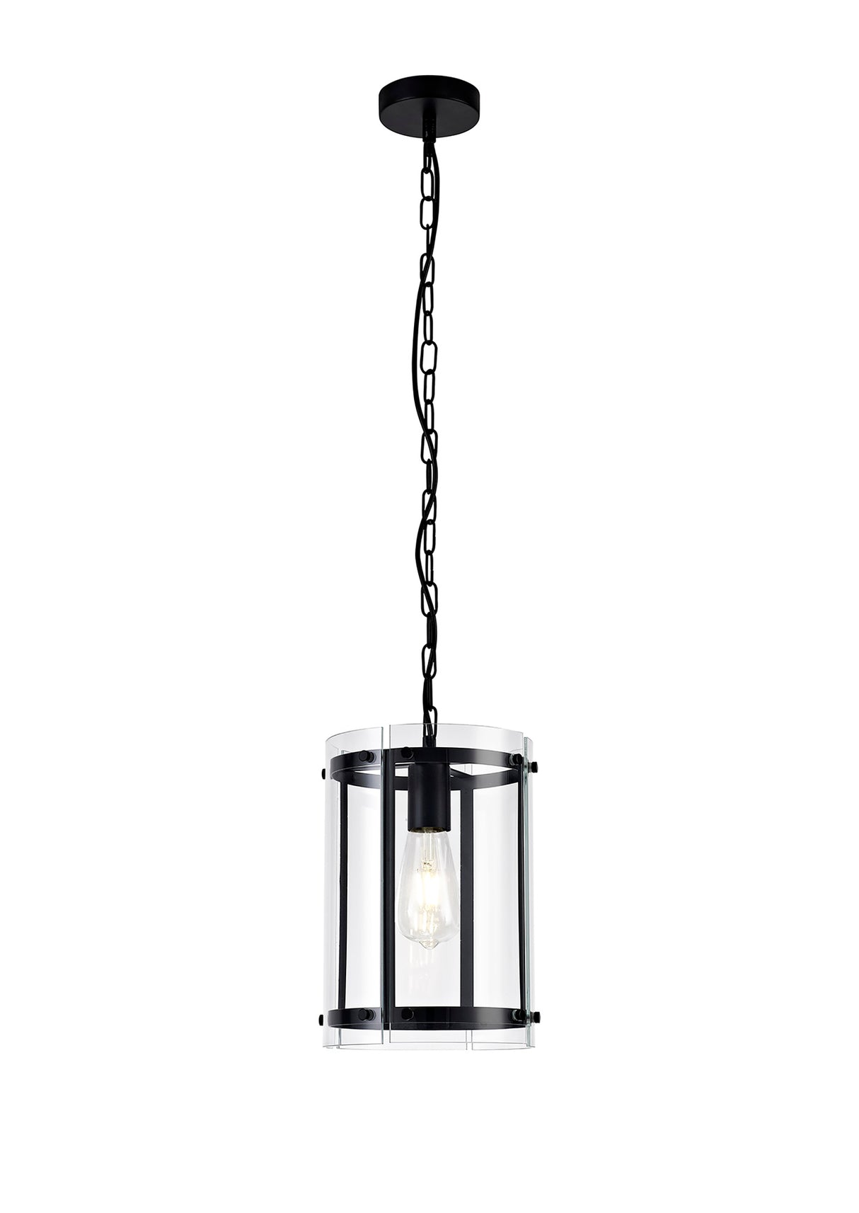 Stuckey Pendant, 1 Light E27, Matt Black