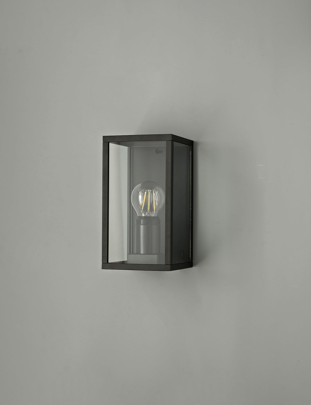 Pickering Flush Wall Lamp, 1 x E27, IP54, Graphite Black, 2yrs Warranty