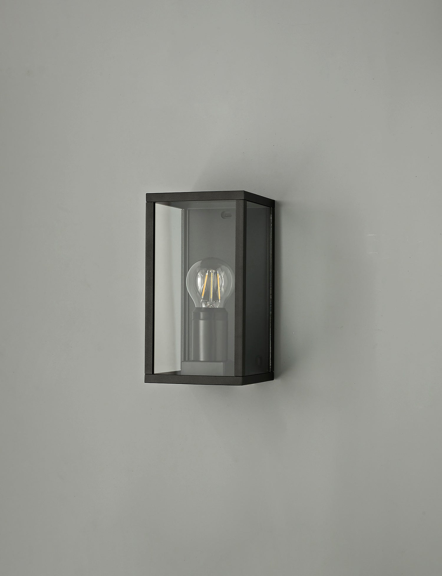 Pickering Flush Wall Lamp, 1 x E27, IP54, Graphite Black, 2yrs Warranty