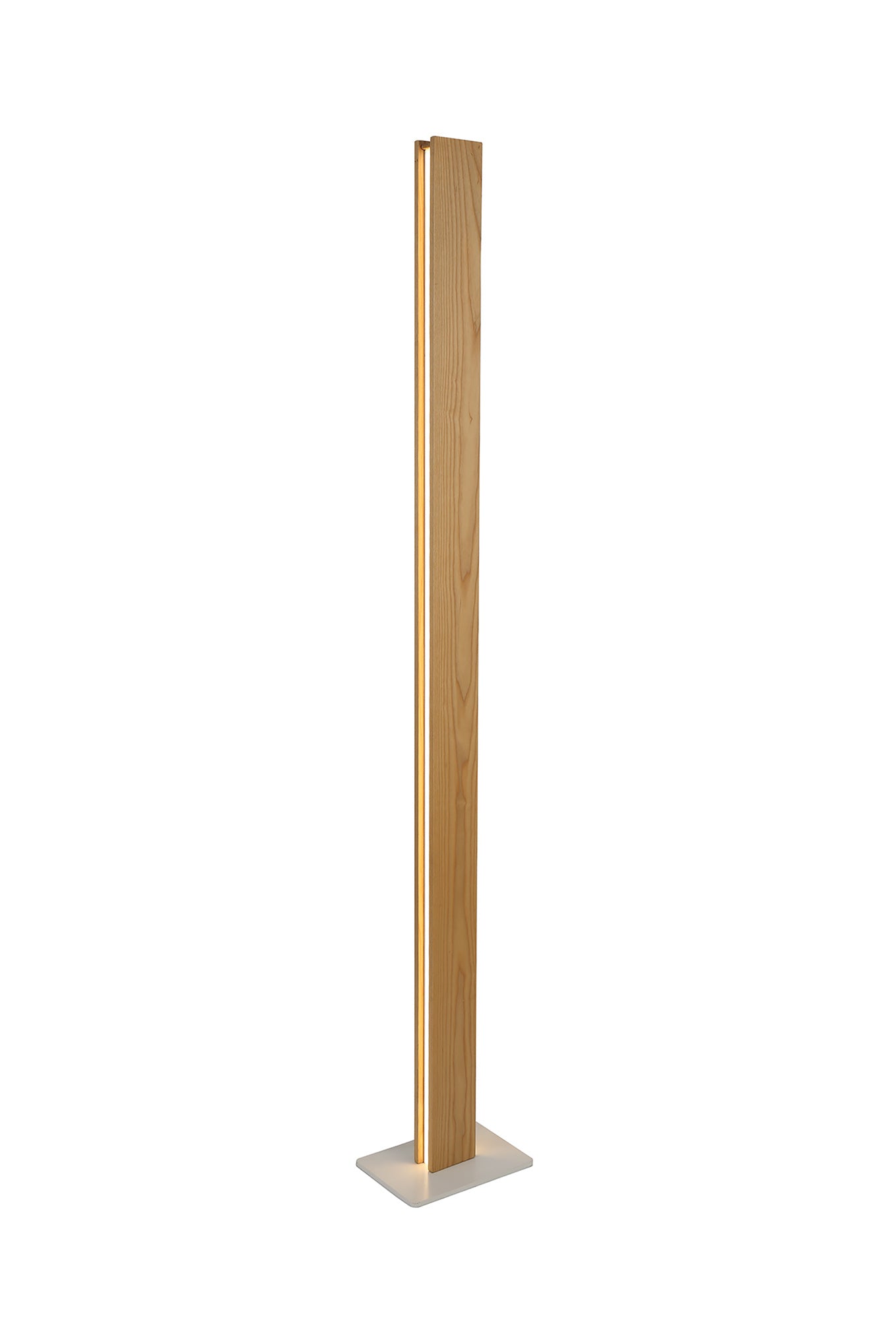 Atkinson Floor Lamp, 2 x 18W LED, 3000K, 1560lm, Oak / Sand White, 3yrs Warranty