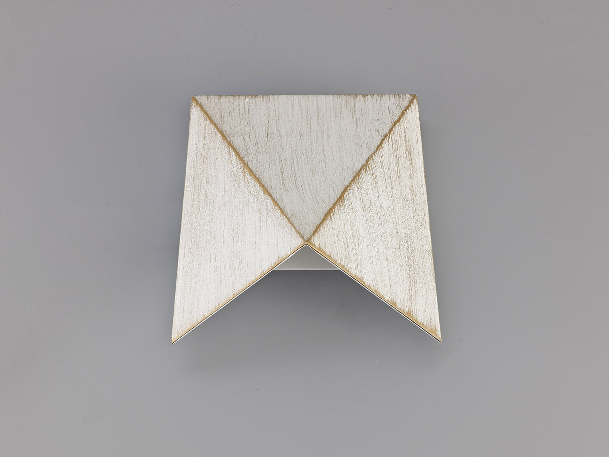 Hauser Wall Lamp, 1 x 7W LED, 3000K, 610lm, IP54, White/Gold, 3yrs Warranty