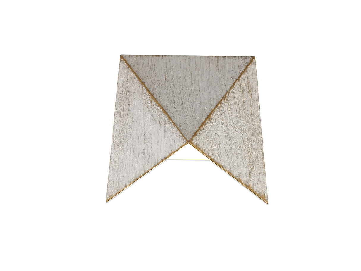 Hauser Wall Lamp, 1 x 7W LED, 3000K, 610lm, IP54, White/Gold, 3yrs Warranty