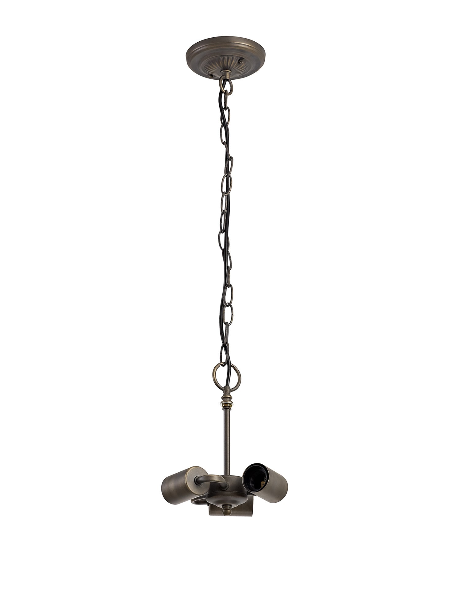 Park Tiffany Suspension Kit, 3 x E27, Aged Antique Brass