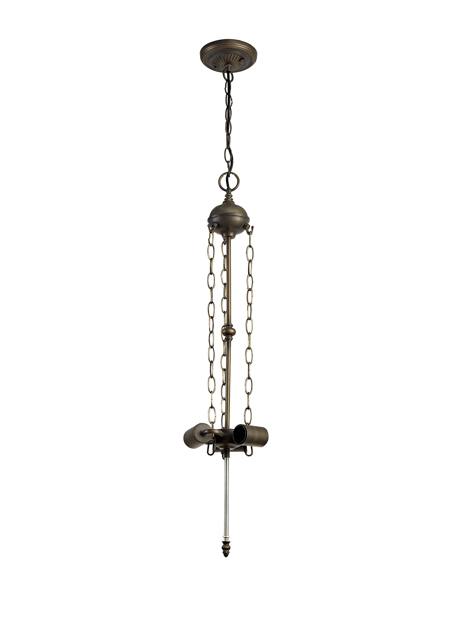 Park Uplighter Tiffany Suspension Kit, 3 x E27, Aged Antique Brass