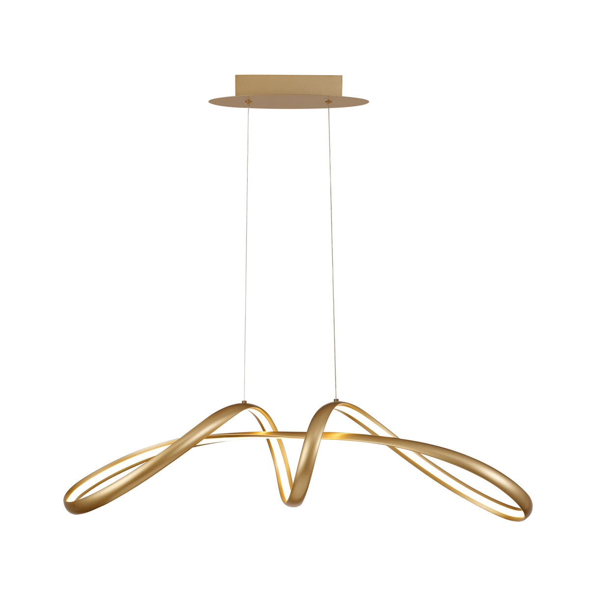 Collins Large Oval Pendant, 1 x 39W LED, 3000K, 1950lm, Sand Gold, 3yrs Warranty