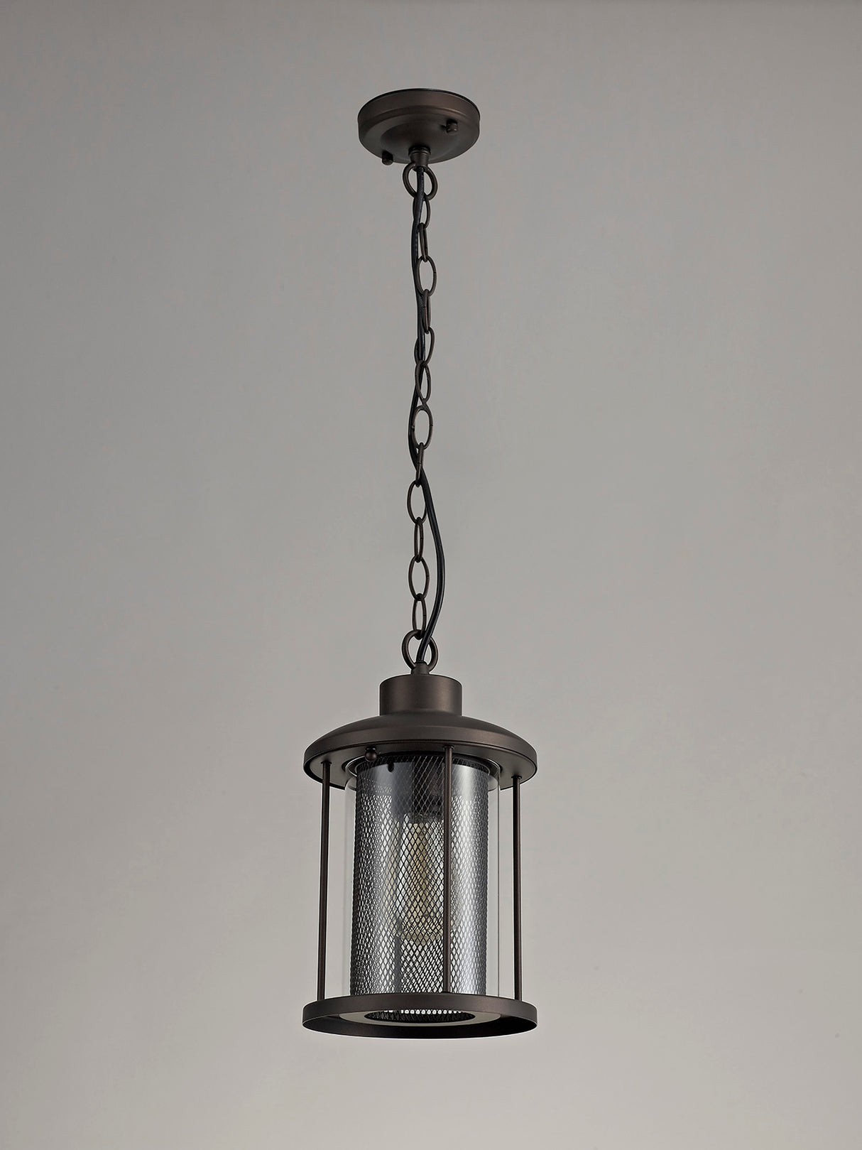 Basey Pendant, 1 x E27, Antique Bronze/Clear Glass, IP54, 2yrs Warranty