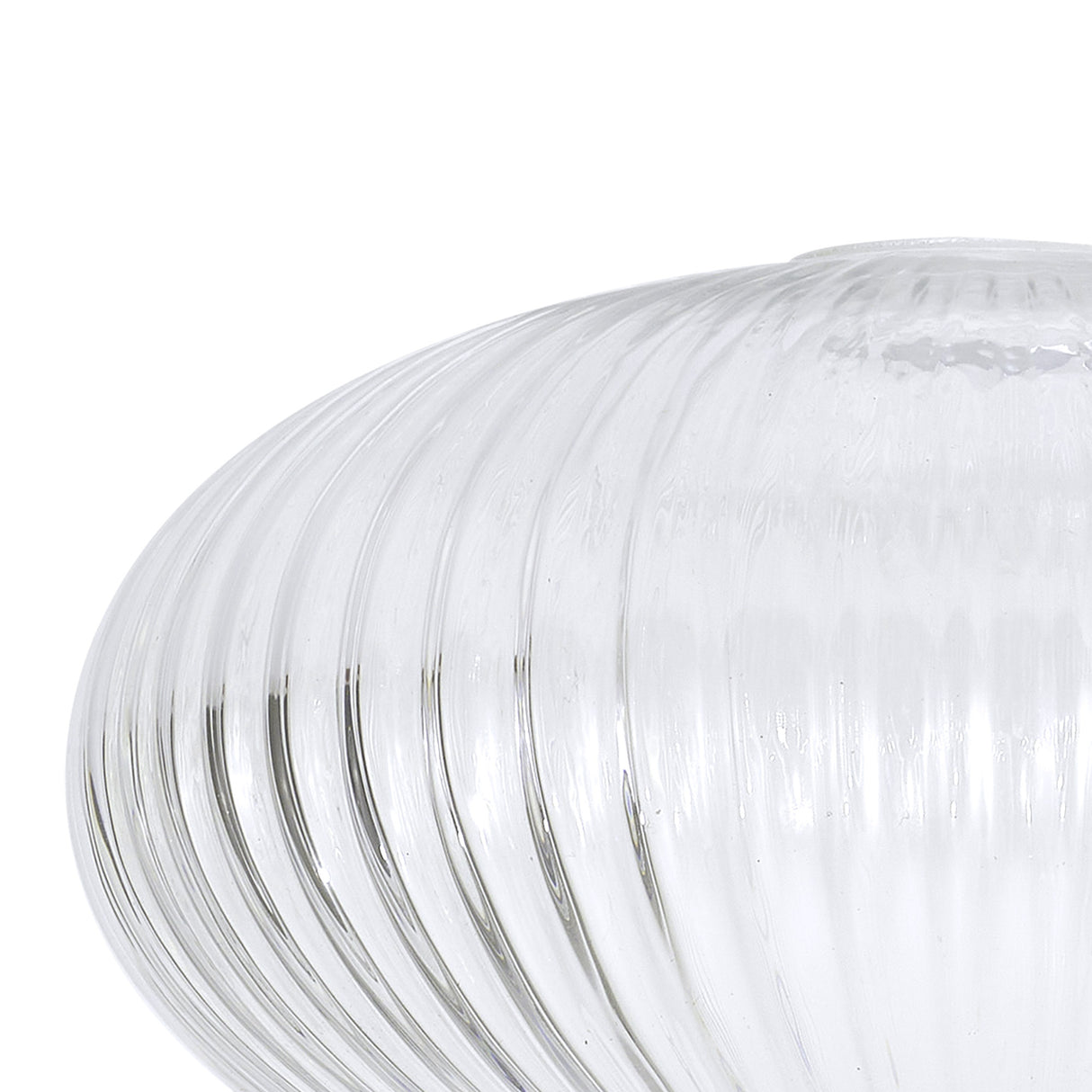 Allardyce 20cm Oval Sphere Ribbed Glass (G), Clear