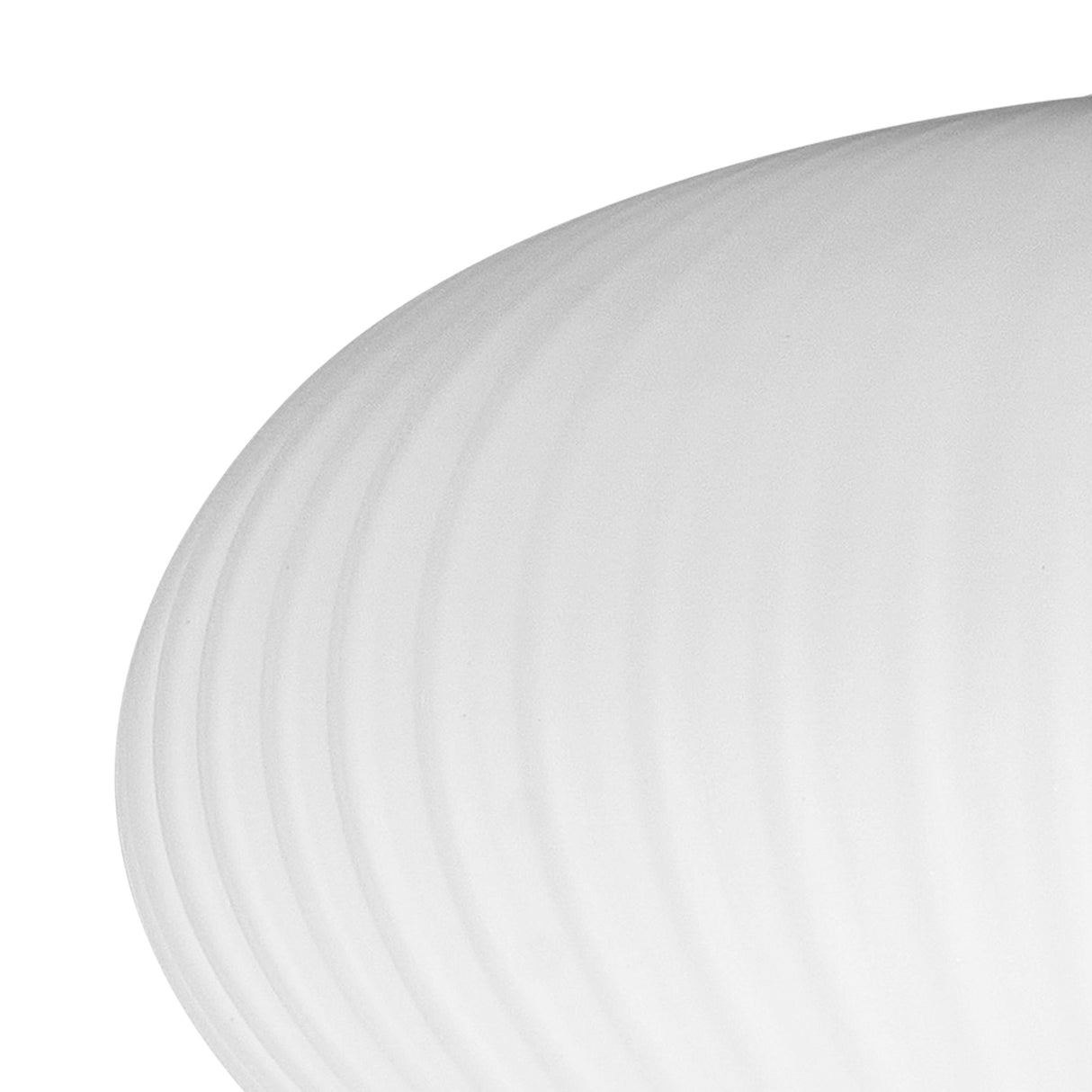 Allardyce 20cm Oval Sphere Ribbed Glass (G), Opal