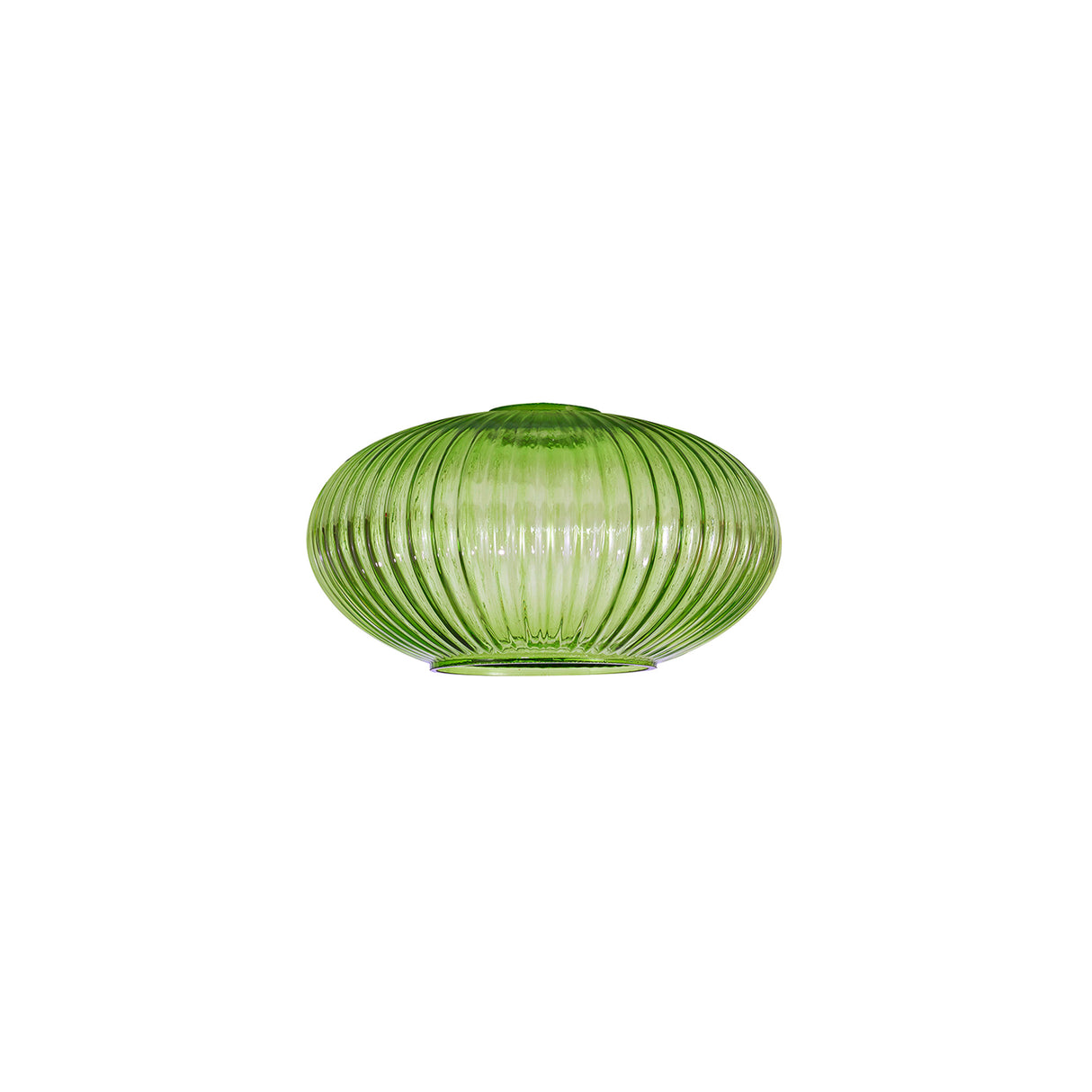 Allardyce 20cm Oval Sphere Ribbed Glass (G), Green