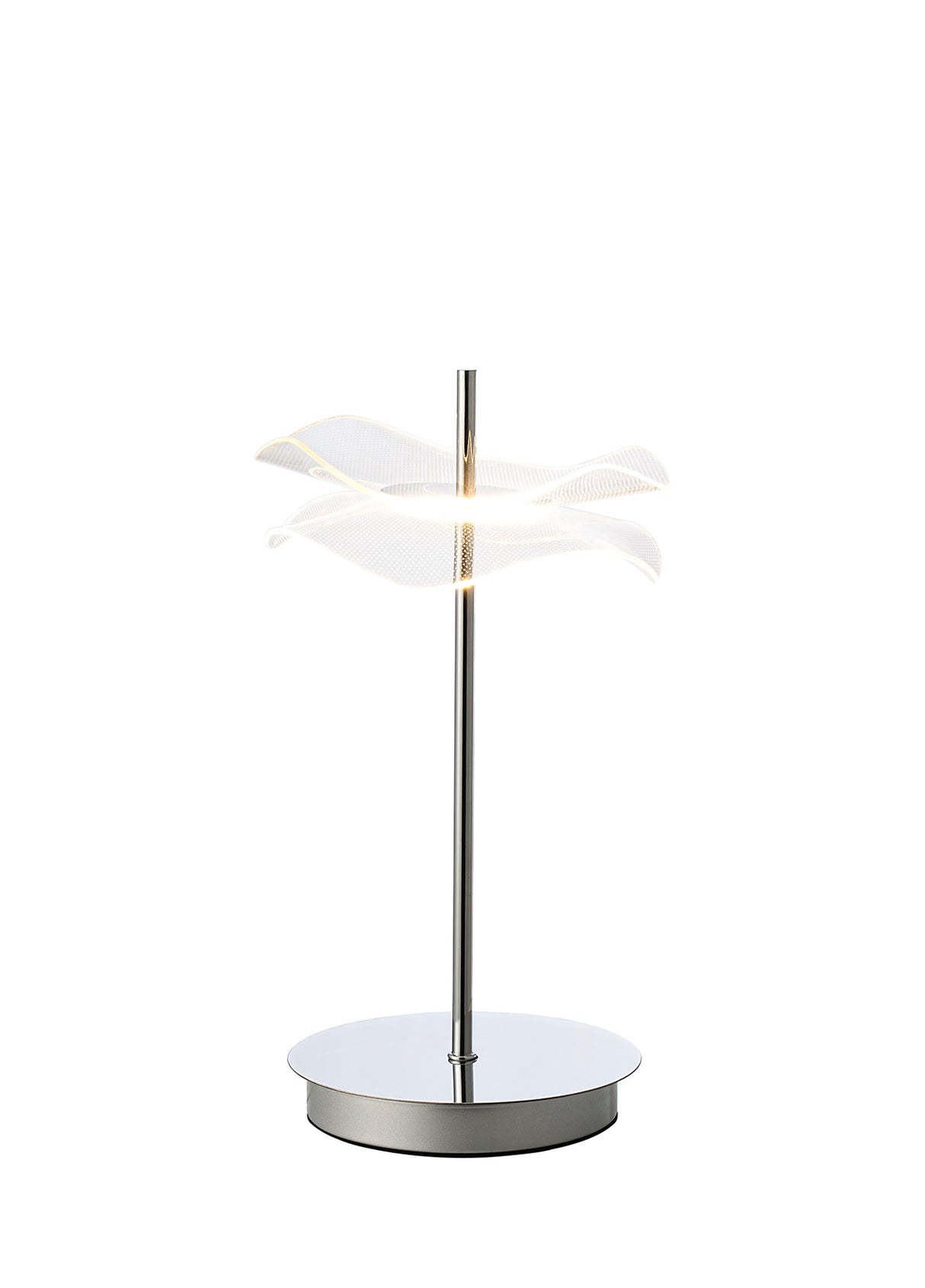 Corner Table Lamp, 1 x 6W LED, 4000K, 460lm, Polished Chrome, 3yrs Warranty