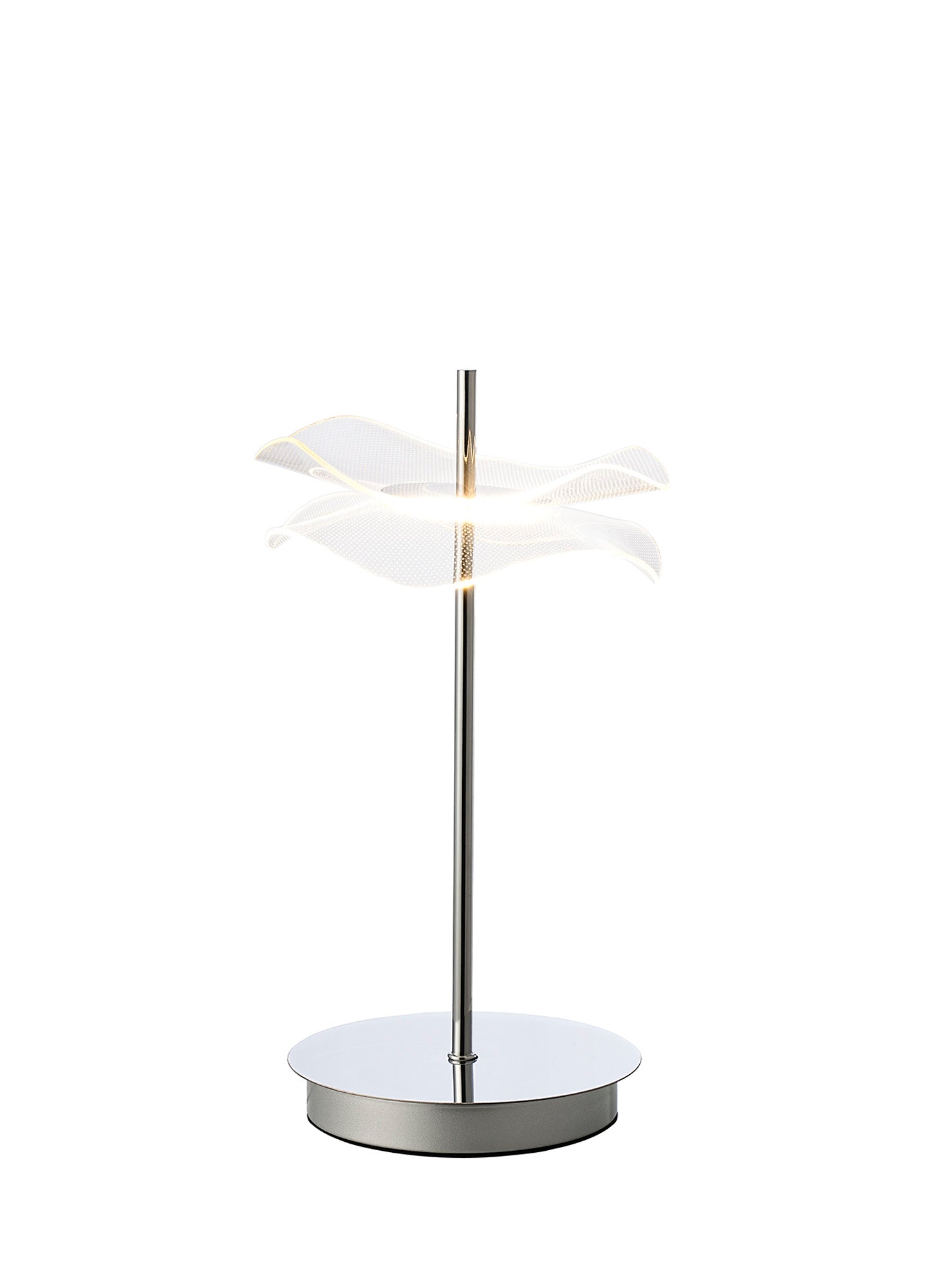 Corner Table Lamp, 1 x 6W LED, 4000K, 460lm, Polished Chrome, 3yrs Warranty