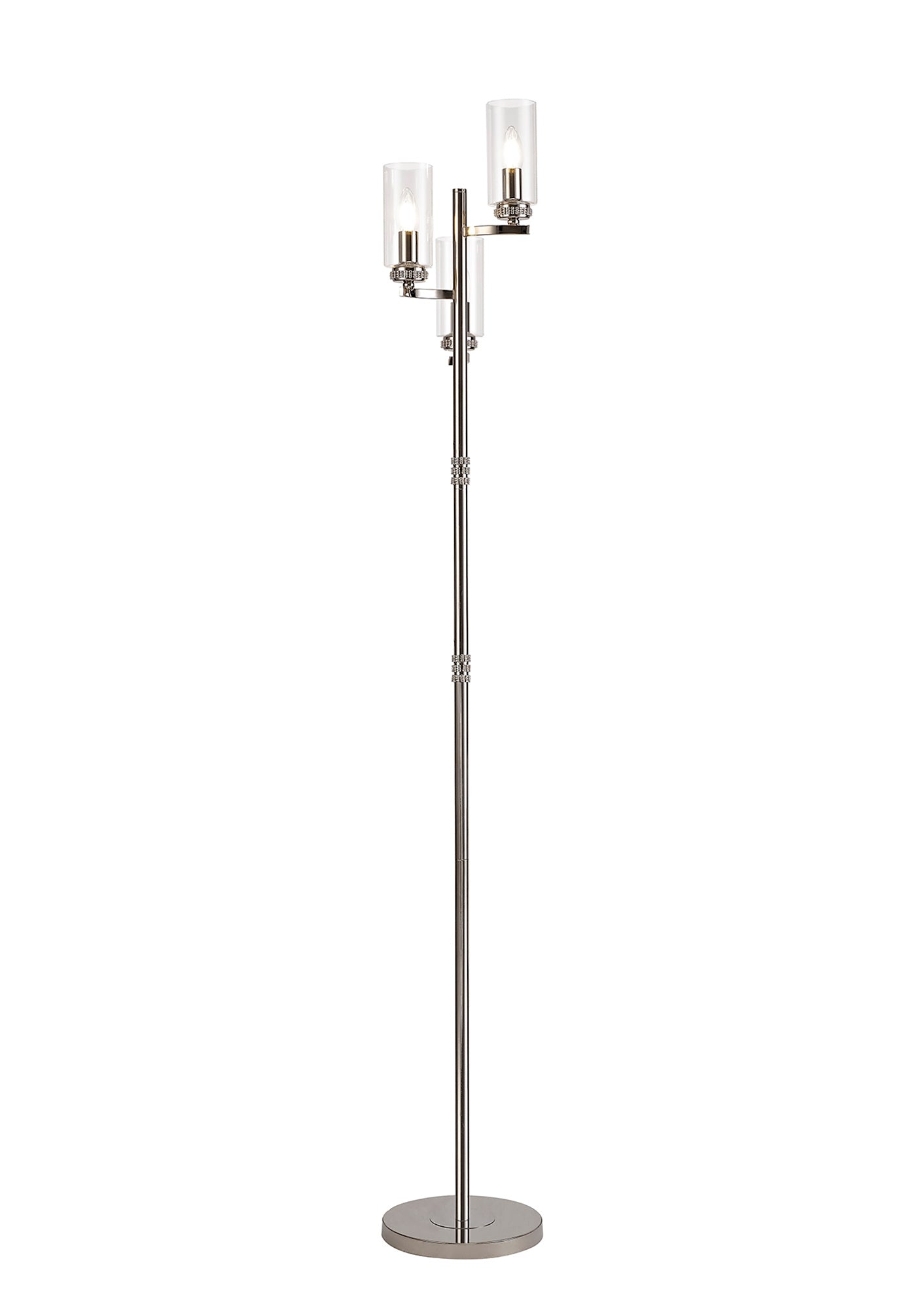 Gates Floor Lamp, 3 x E14, Polished Nickel