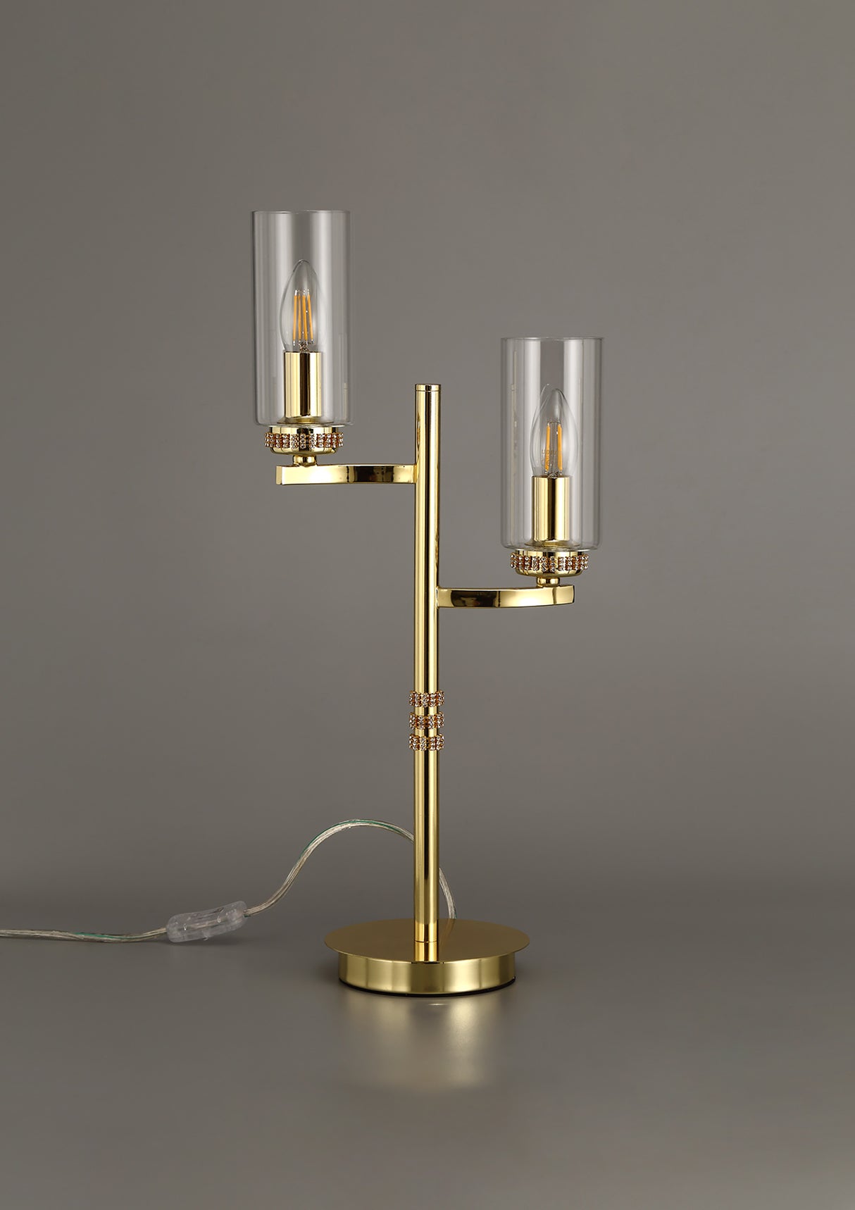 Gates Table Lamp, 2 x E14, Polished Gold