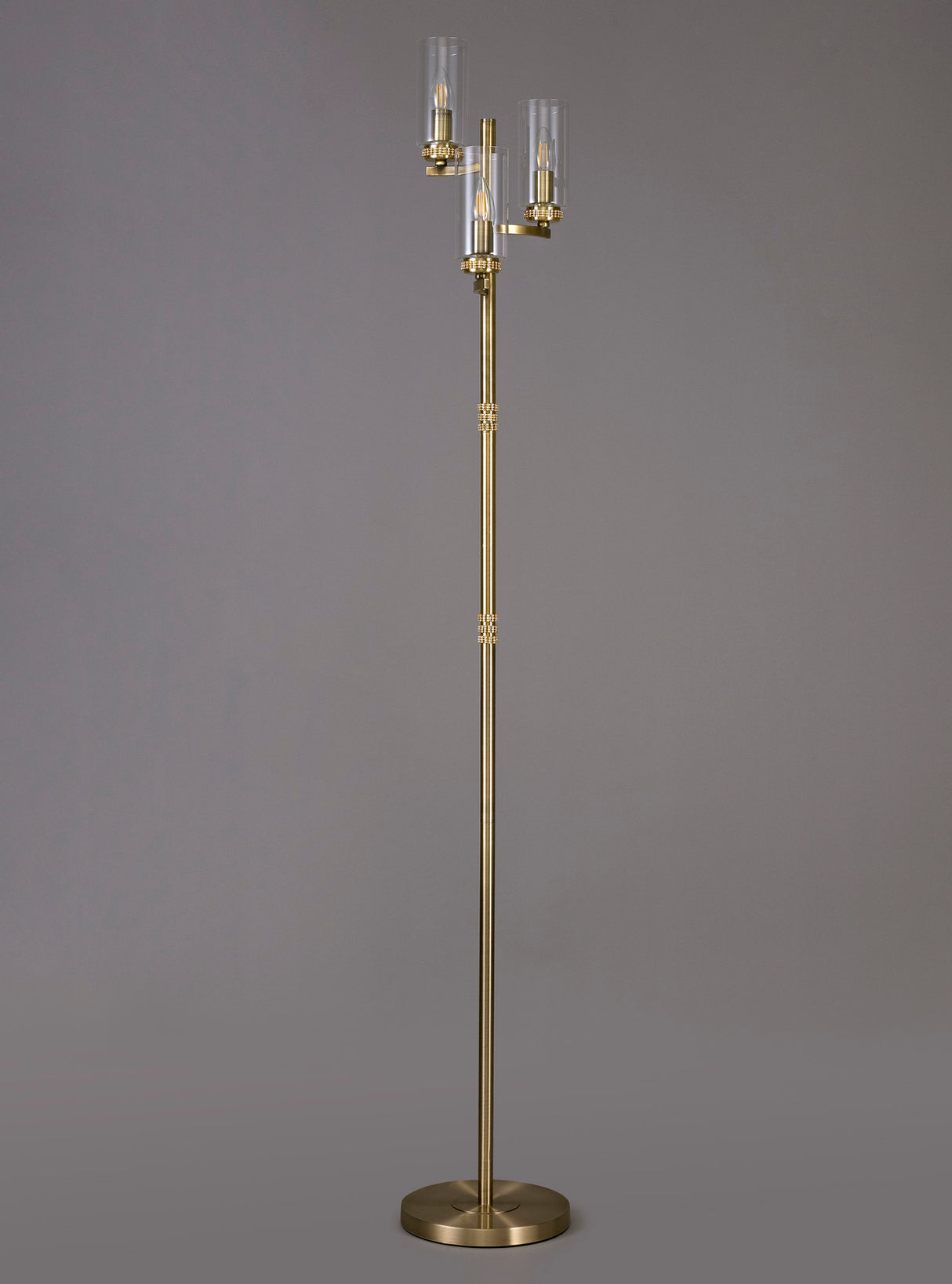 Gates Floor Lamp, 3 x E14, Antique Brass