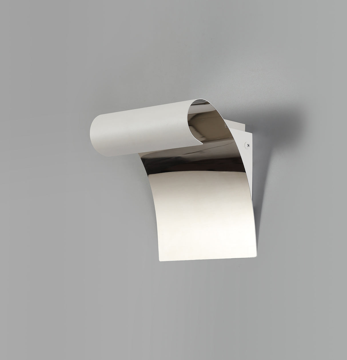 Gilbert Wall Lamp, 1 x 8W LED, 3000K, 560lm, Sand White/Polished Chrome, 3yrs Warranty