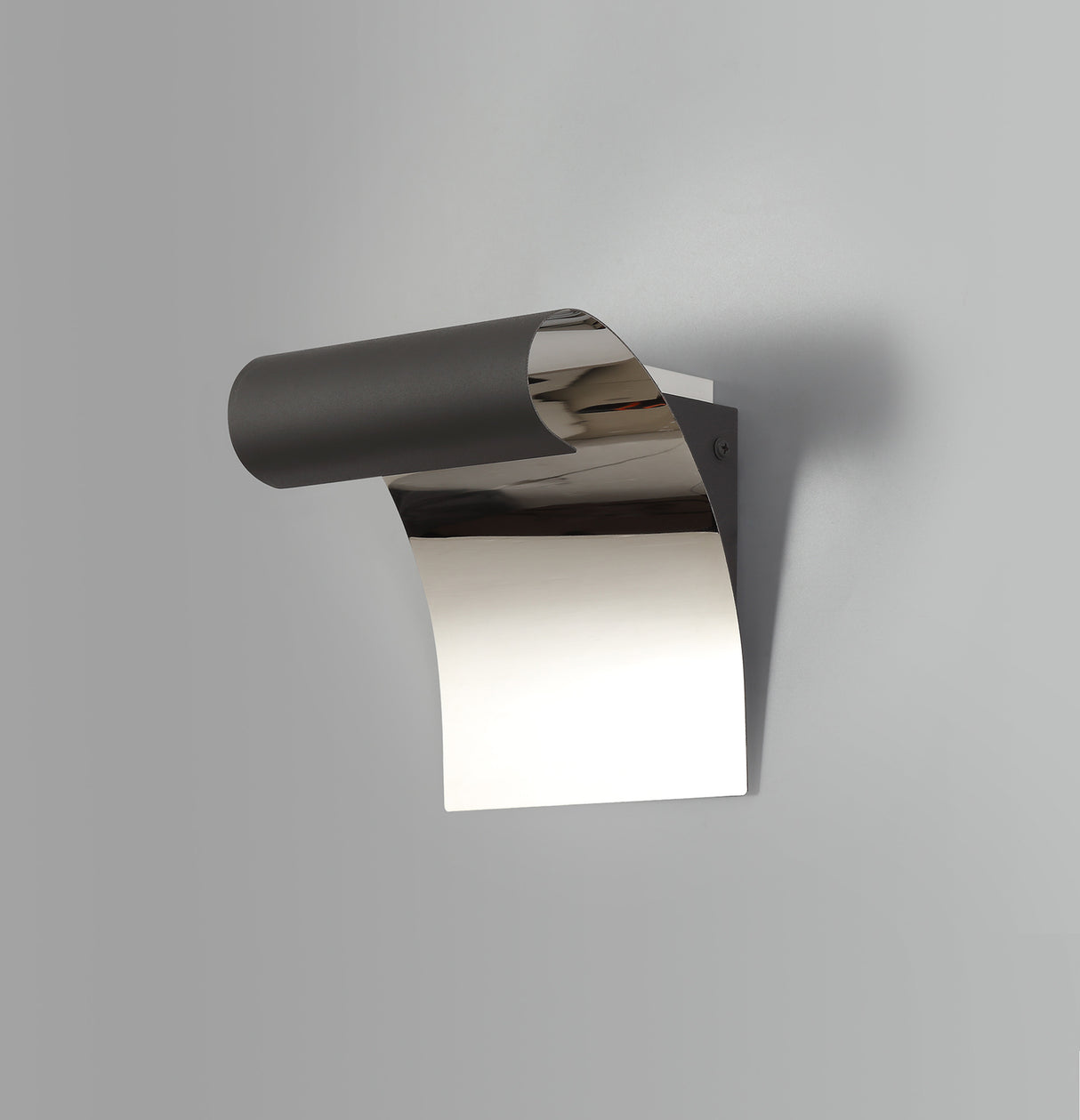 Gilbert Wall Lamp, 1 x 8W LED, 3000K, 560lm, Sand Anthracite/Polished Chrome, 3yrs Warranty