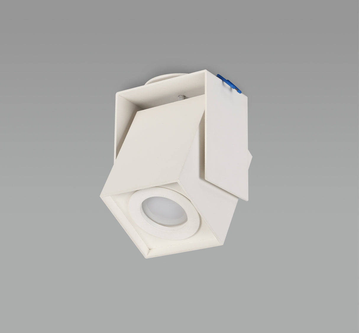 Gibb Adjustable Square Spotlight, 1 Light GU10, Sand White, Cut Out: 62mm