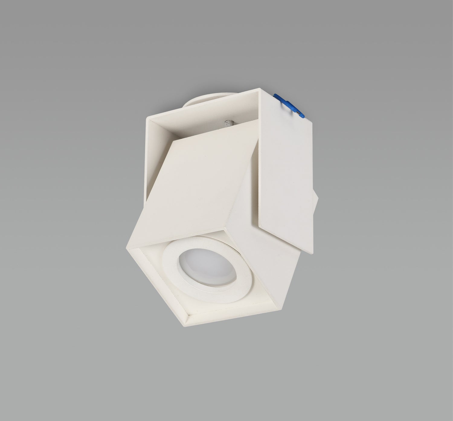 Gibb Adjustable Square Spotlight, 1 Light GU10, Sand White, Cut Out: 62mm