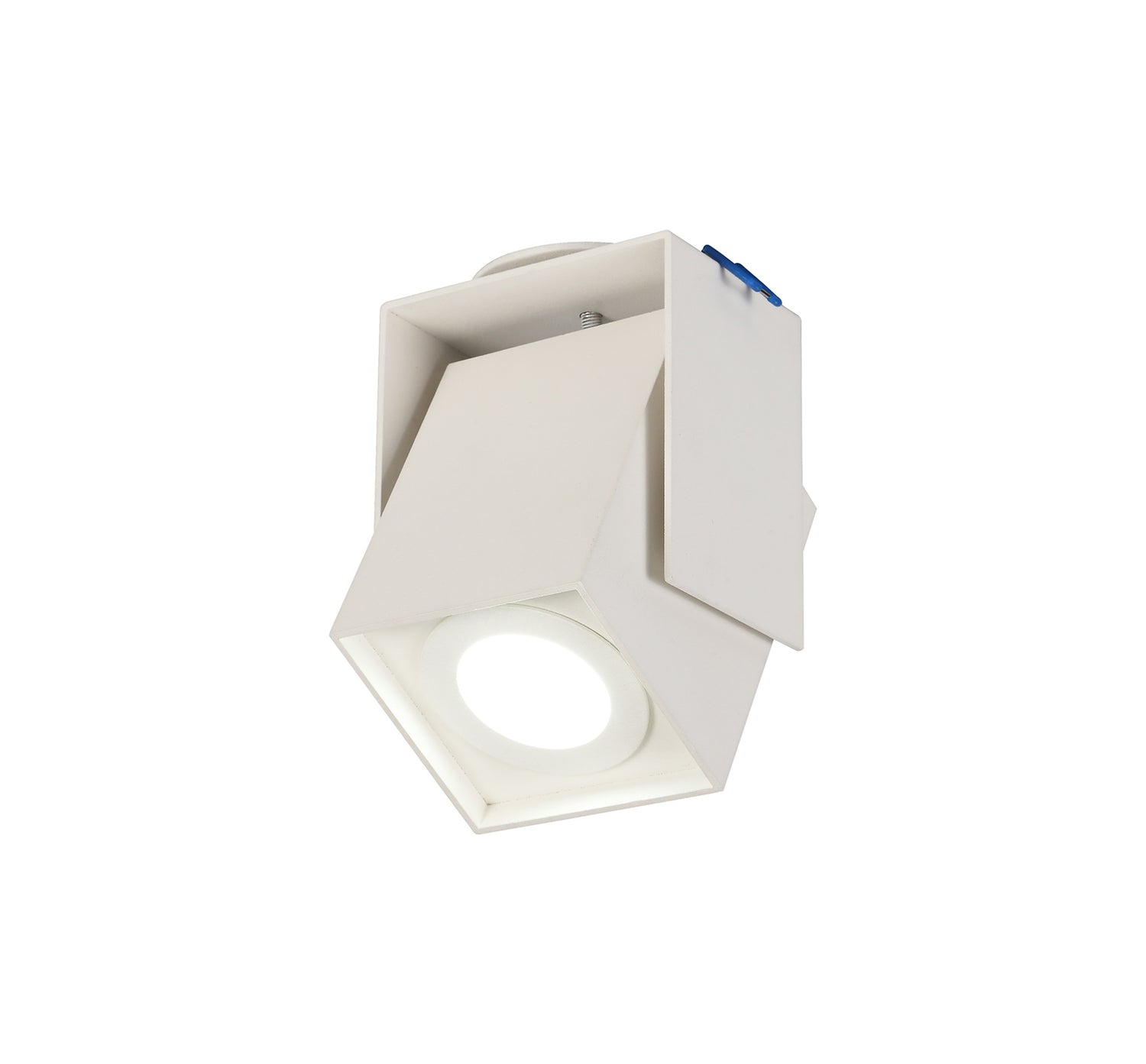 Gibb Adjustable Square Spotlight, 1 Light GU10, Sand White, Cut Out: 62mm