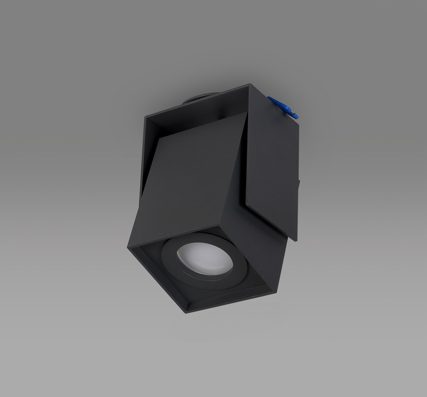 Gibb Adjustable Square Spotlight, 1 Light GU10, Sand Anthracite, Cut Out: 62mm