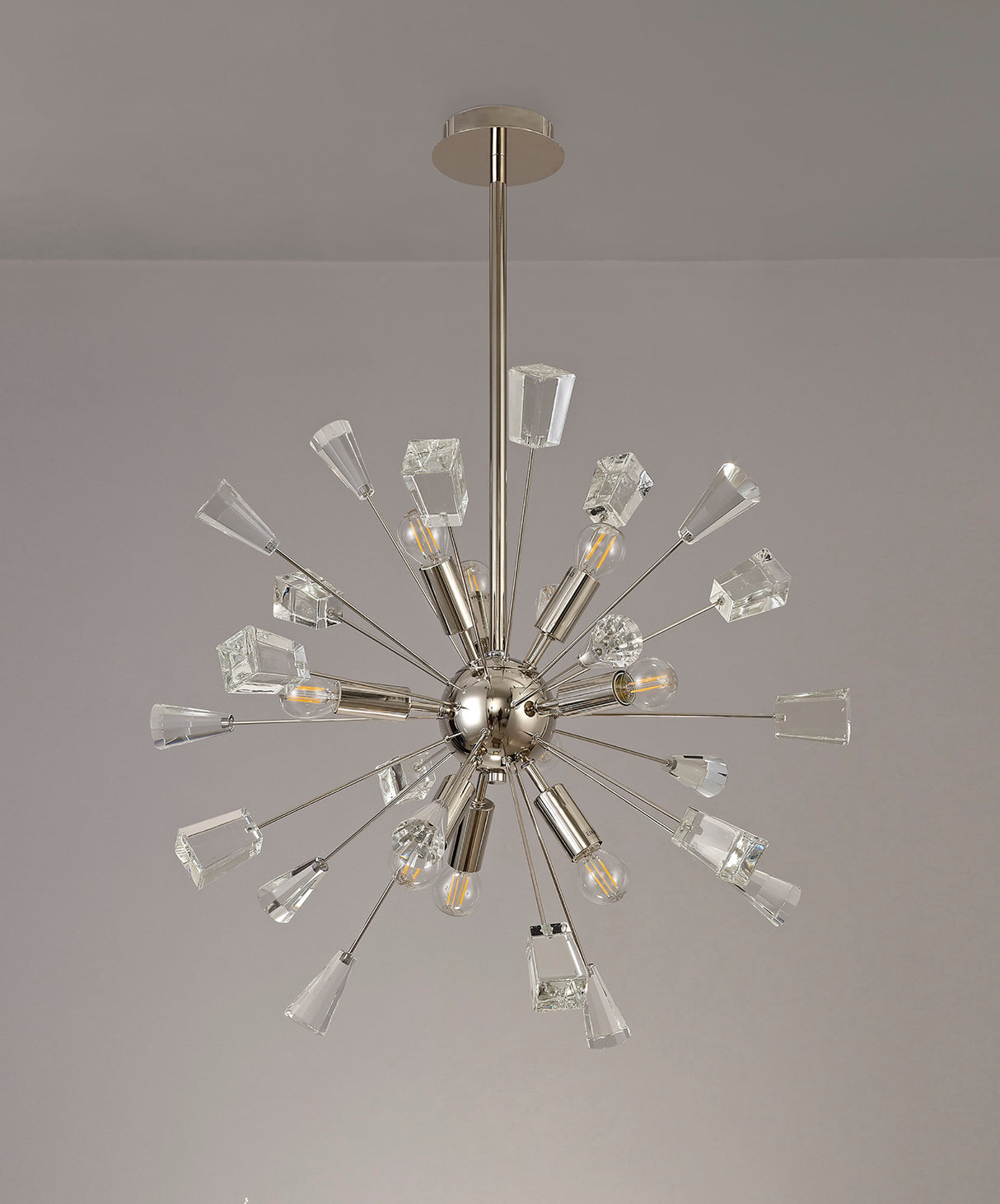 Rogan Pendant Sputnik, 9 Light E14, Polished Nickel/Crystal