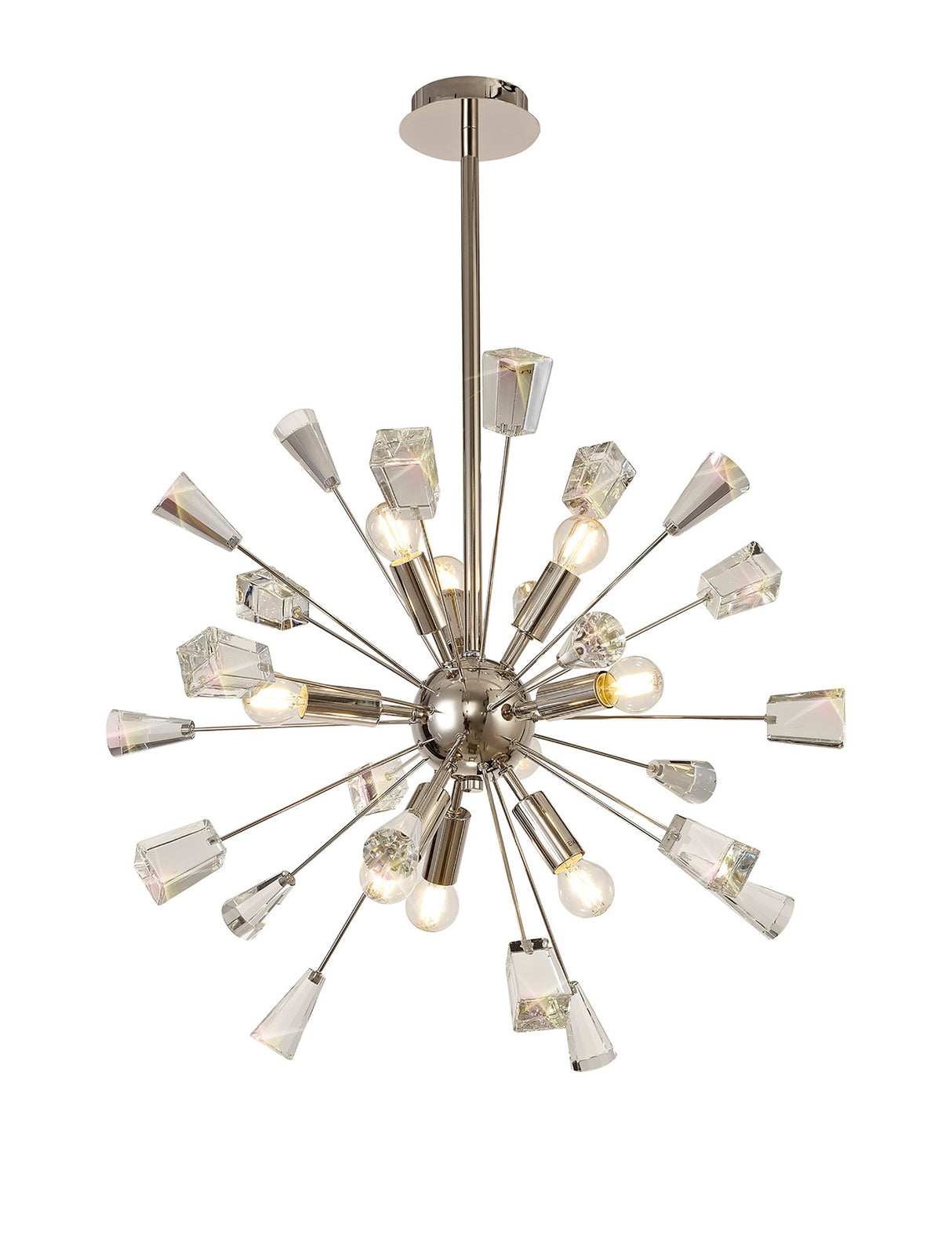 Rogan Pendant Sputnik, 9 Light E14, Polished Nickel/Crystal
