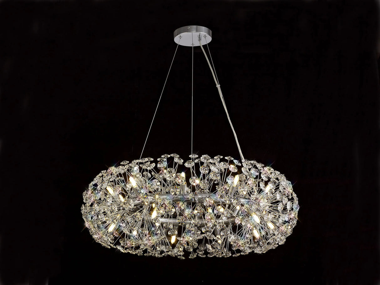 Byrne Pendant 80cm 20 x G9 Polished Chrome/Crystal