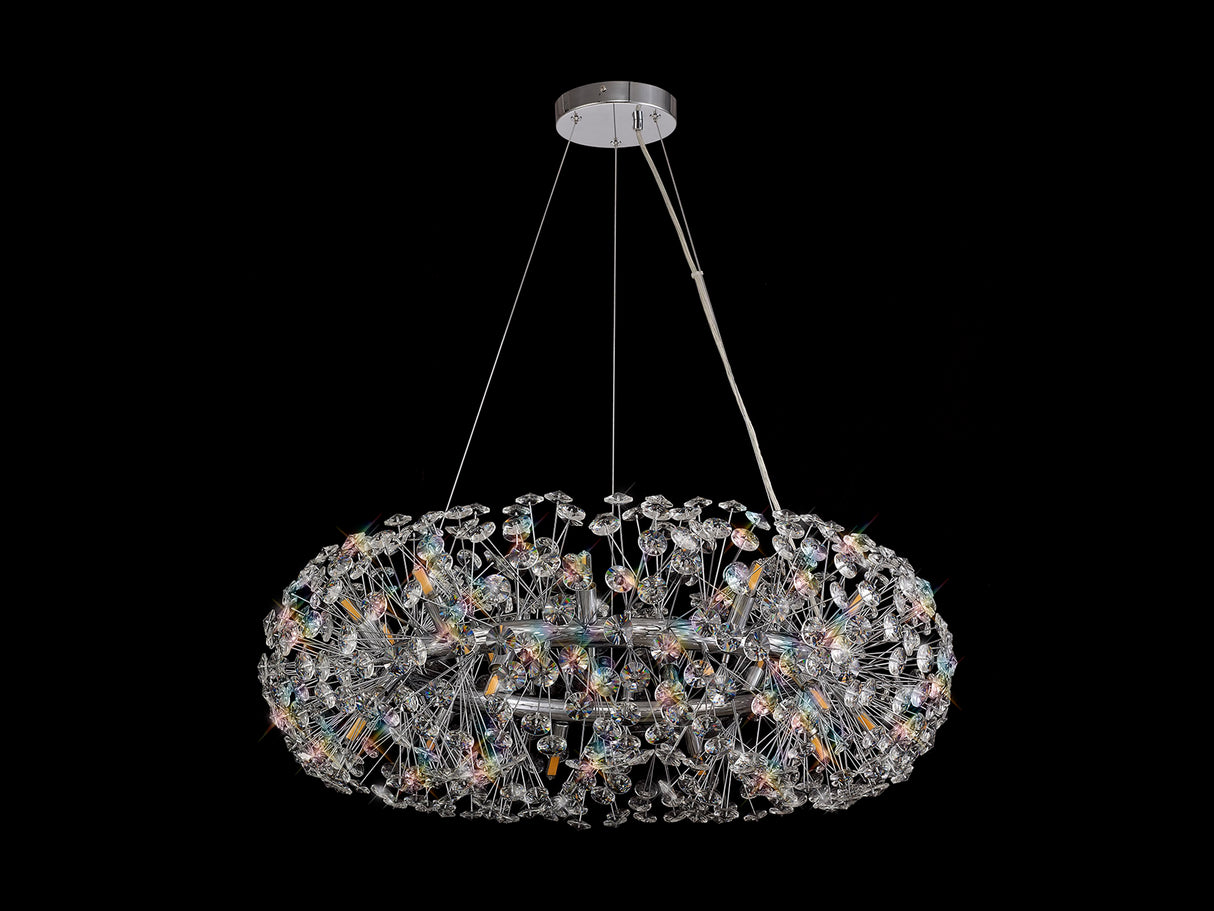 Byrne Pendant 80cm Ring 20 Light G9 Polished Chrome/Crystal