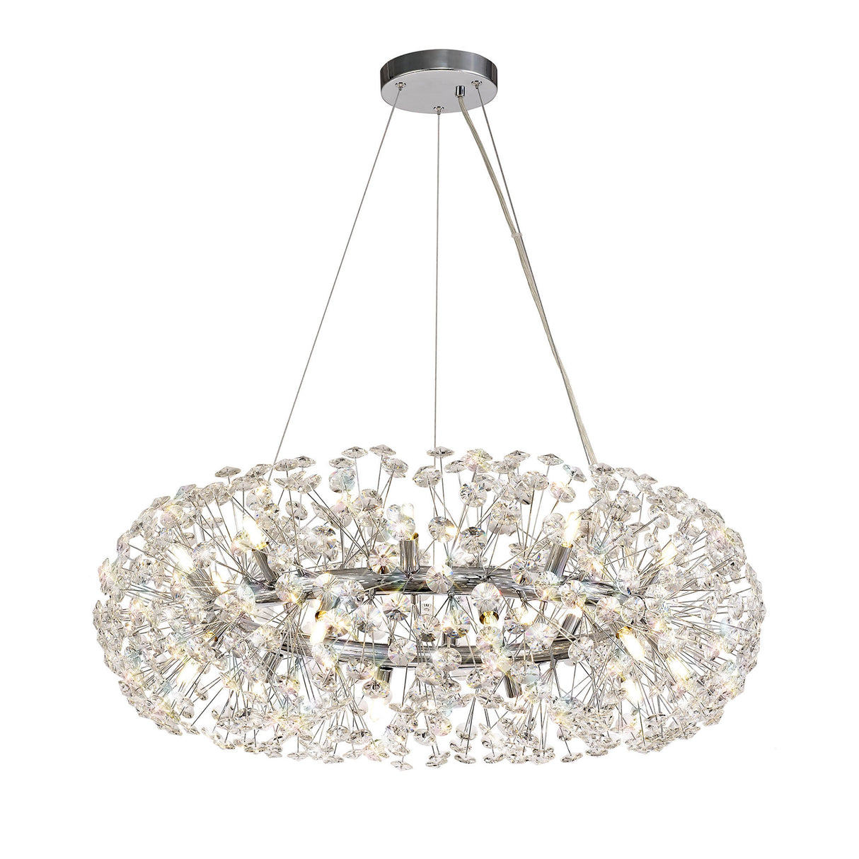 Byrne Pendant 80cm Ring 20 Light G9 Polished Chrome/Crystal