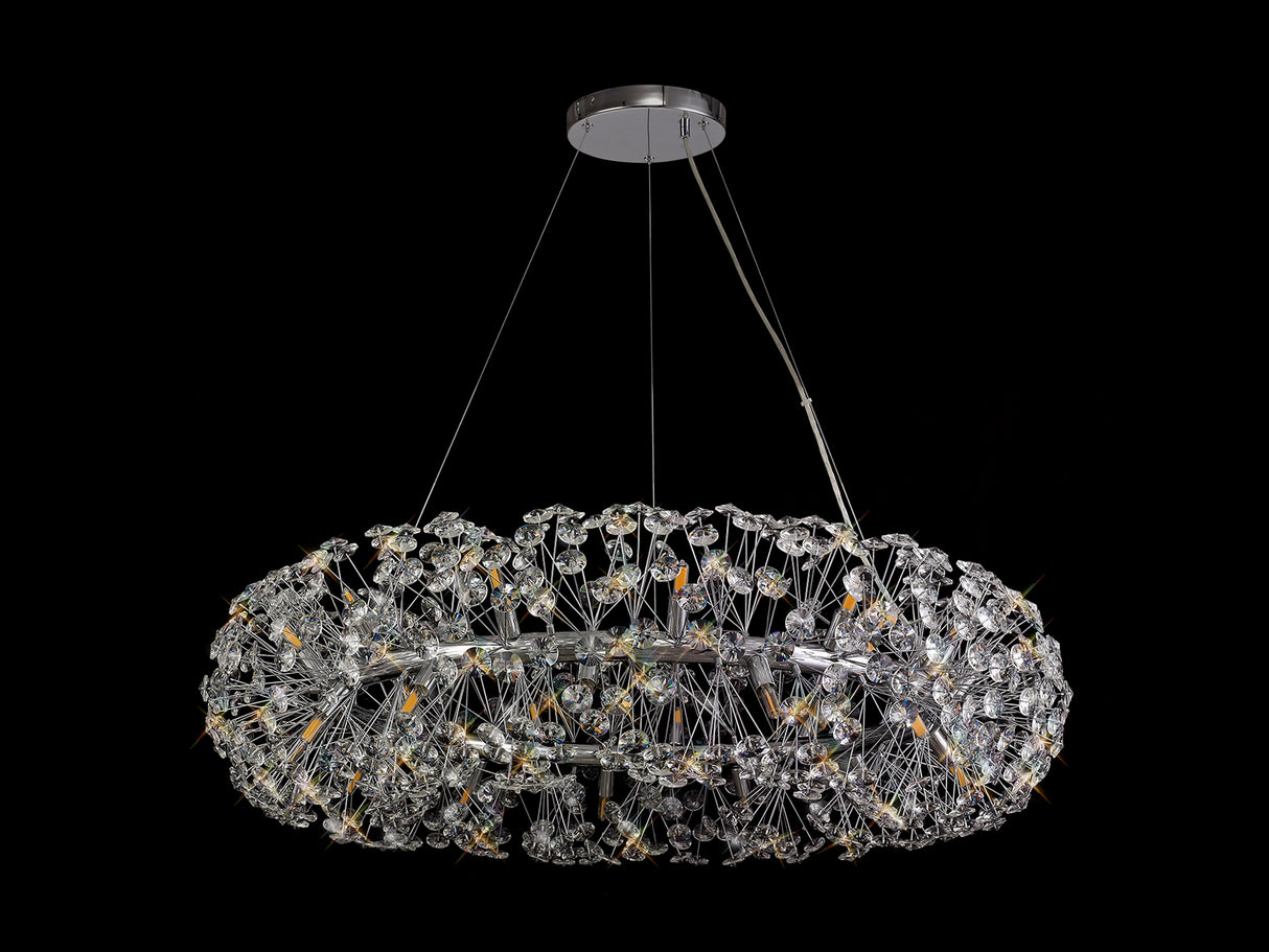 Byrne Pendant 1m Ring 26 Light G9 Polished Chrome/Crystal