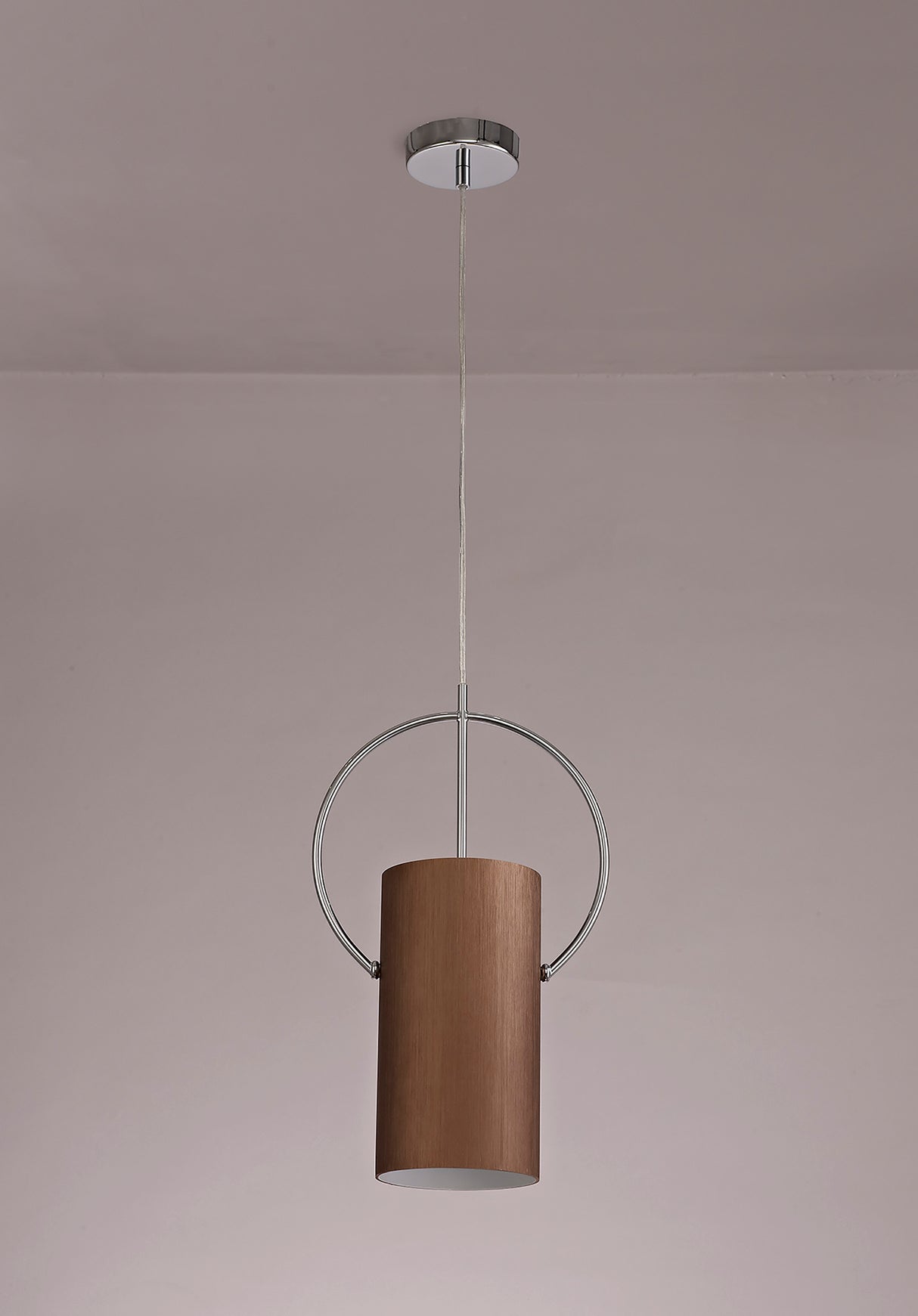 Berry Single Pendant, 1 x E27, Coffee/Polished Chrome