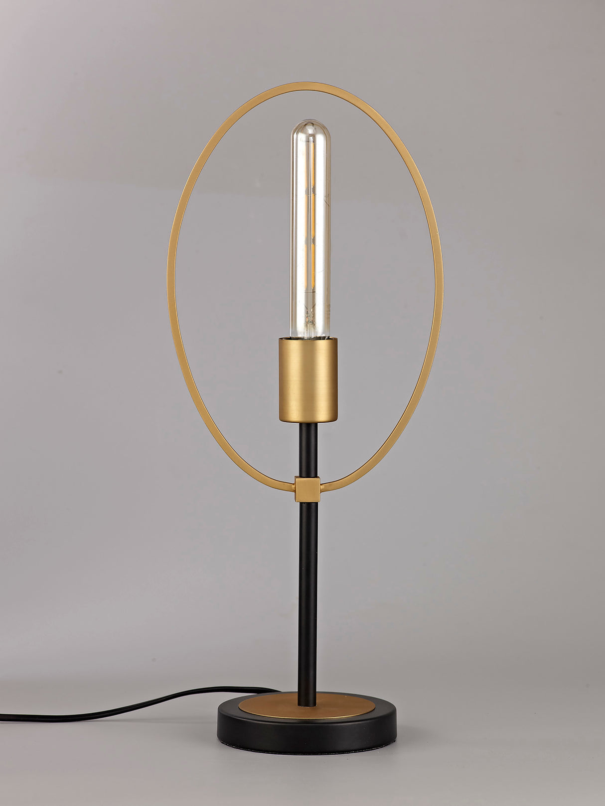 Hodgson Table Lamp, 1 Light E27, Sand Gold/Matt Black