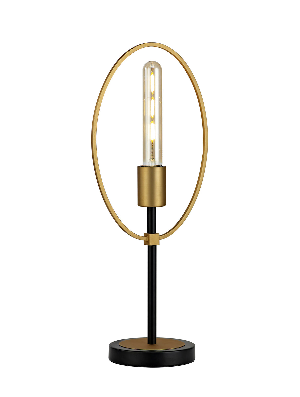 Hodgson Table Lamp, 1 Light E27, Sand Gold/Matt Black