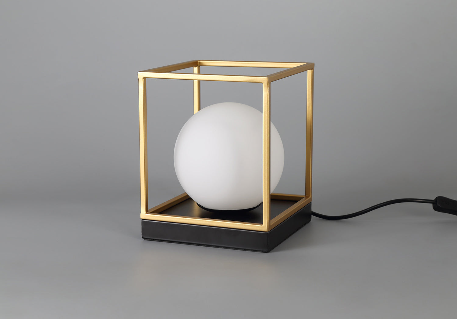 Heslop Table Lamp, 1 Light E14, Matt Black/Painted Gold